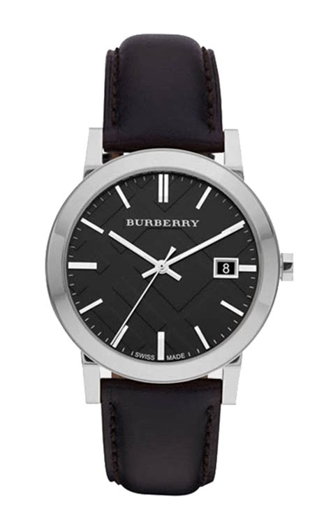 bu9008 burberry|Burberry Watch, Men's Swiss Smooth Black Leather Strap 38mm .